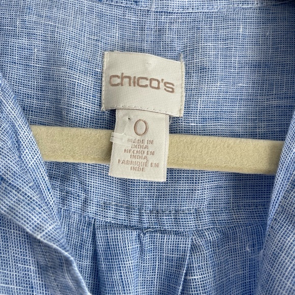 Chico’s Linen/Chambray Shirt Dress, size: 0 - Picture 4 of 4
